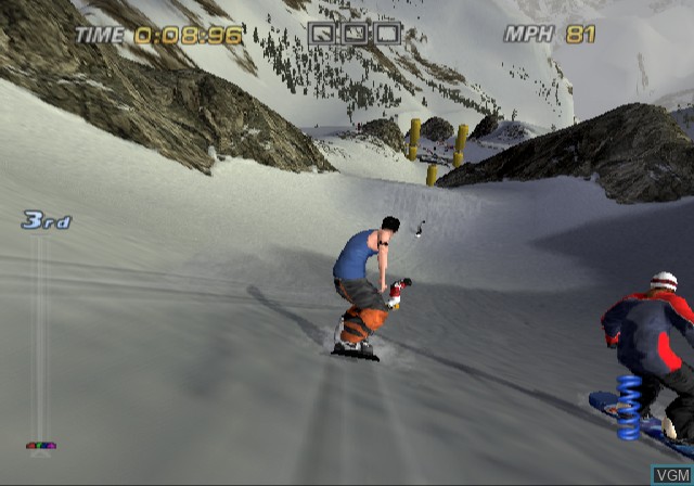 In-game screen of the game Cool Boarders 2001 on Sony Playstation 2