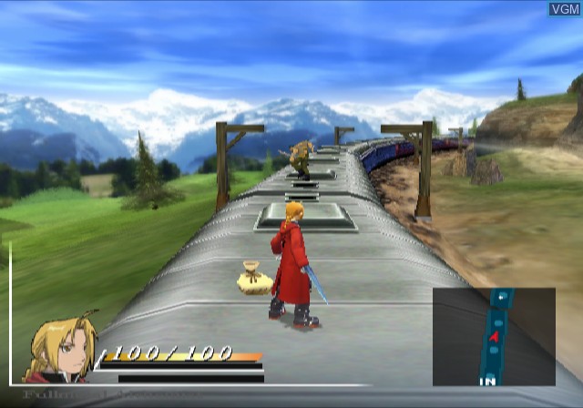In-game screen of the game Fullmetal Alchemist and the Broken Angel on Sony Playstation 2