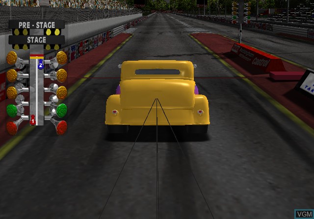 In-game screen of the game IHRA Drag Racing 2 on Sony Playstation 2