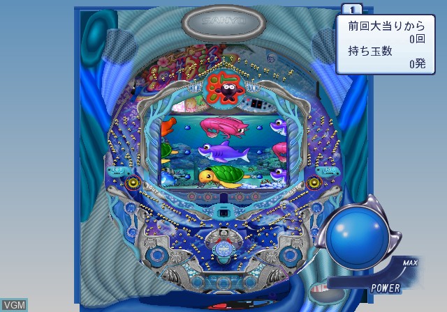 In-game screen of the game PachiPara 13 - Super Umi to Pachi-Pro Fuuunroku on Sony Playstation 2