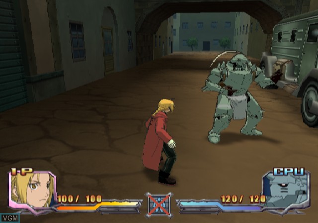 In-game screen of the game Hagane no Renkinjutsushi 3 - Kami o Tsugu Shoujo on Sony Playstation 2