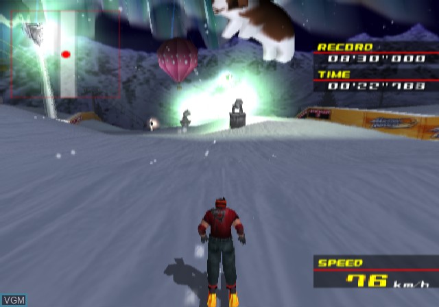 In-game screen of the game Alpine Racer 3 on Sony Playstation 2