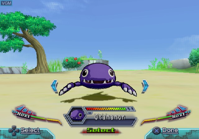In-game screen of the game Digimon World Data Squad on Sony Playstation 2