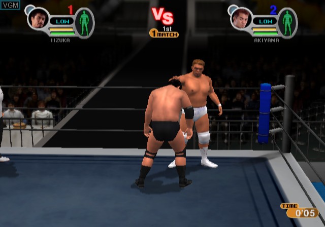 In-game screen of the game All-Star Professional Wrestling III on Sony Playstation 2