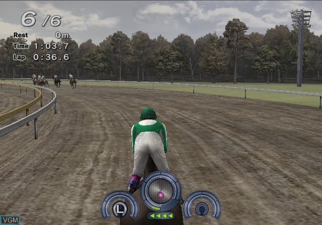 In-game screen of the game G1 Jockey 4 2008 on Sony Playstation 2