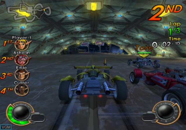 In-game screen of the game Jak X on Sony Playstation 2