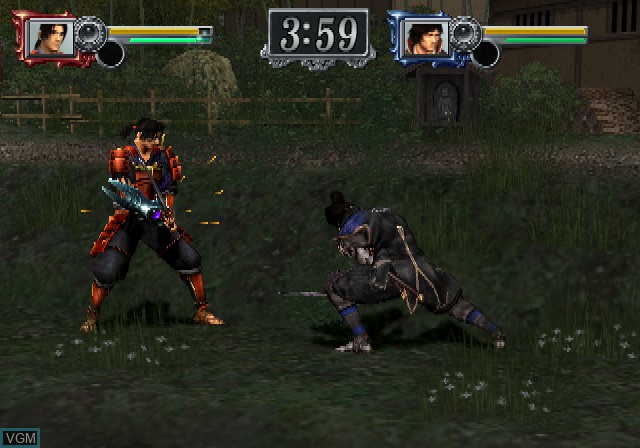 In-game screen of the game Onimusha Blade Warriors on Sony Playstation 2