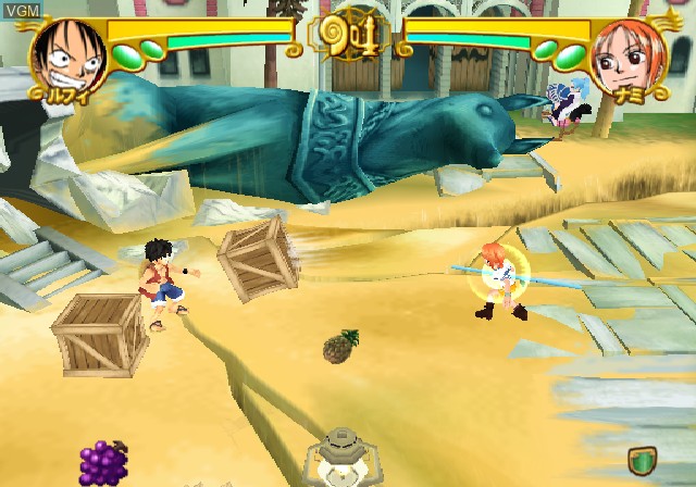 In-game screen of the game One Piece Grand Battle! 3 on Sony Playstation 2
