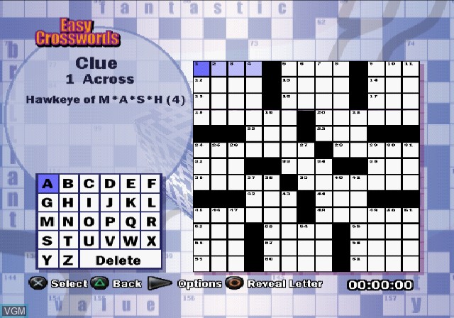In-game screen of the game Puzzle Challenge - Crosswords And More! on Sony Playstation 2