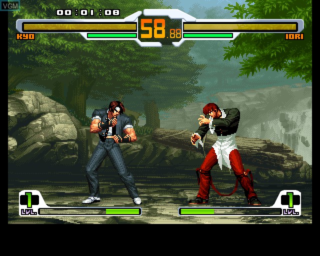 In-game screen of the game SVC Chaos - SNK vs. Capcom on Sony Playstation 2