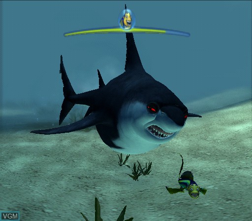 In-game screen of the game Shark Tale on Sony Playstation 2