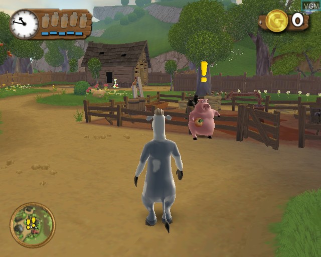 In-game screen of the game Barnyard on Sony Playstation 2