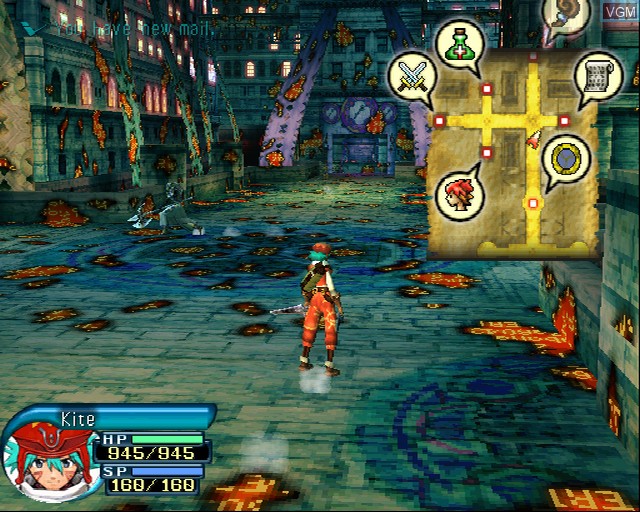 In-game screen of the game .hack//Vol. 3 x Vol. 4 on Sony Playstation 2