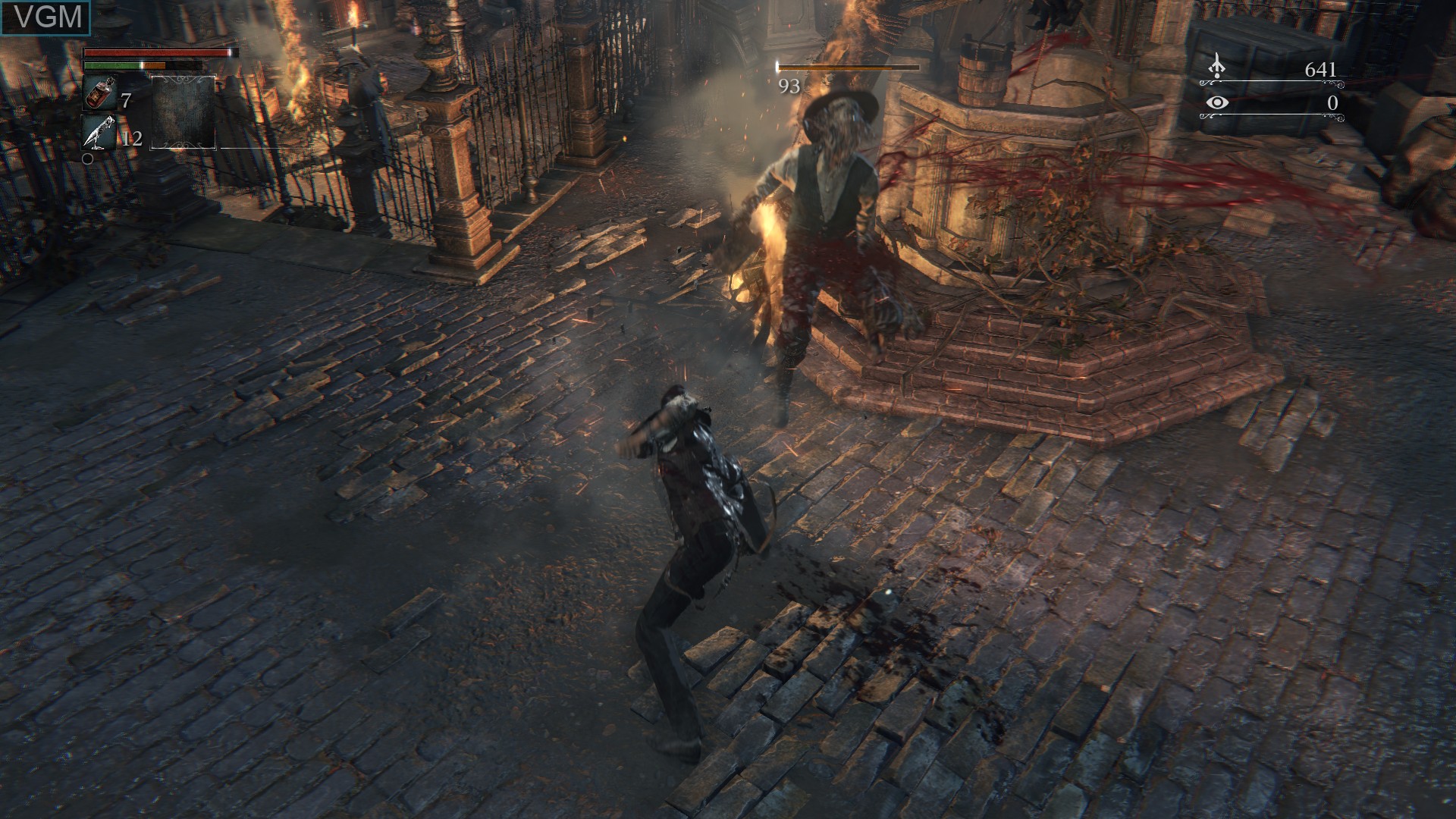 In-game screen of the game Bloodborne on Sony Playstation 4