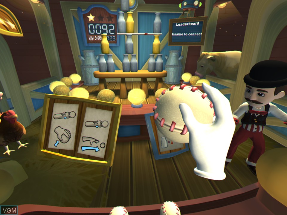 In-game screen of the game Carnival Games VR on Sony Playstation 4