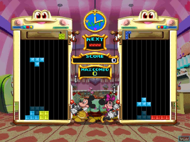 In-game screen of the game Magical Tetris Challenge on Sony Playstation