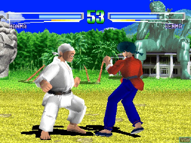 In-game screen of the game Ranma 1/2 - Battle Renaissance on Sony Playstation