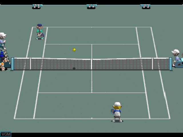 In-game screen of the game All-Star Tennis 2000 on Sony Playstation