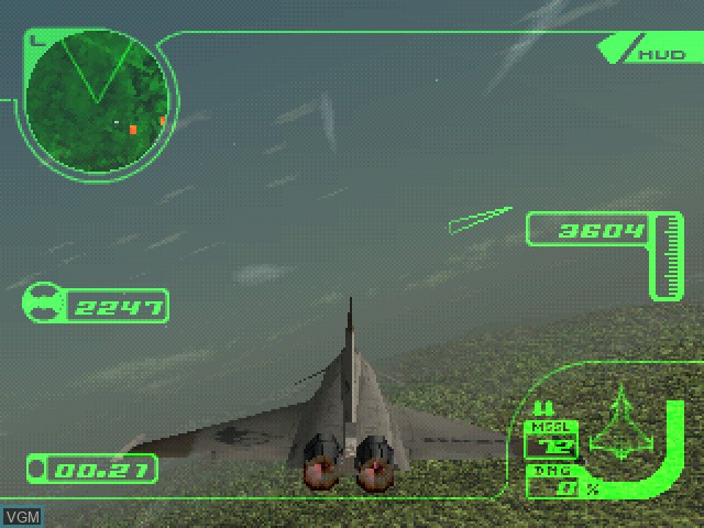 In-game screen of the game Ace Combat 3 - Electrosphere on Sony Playstation