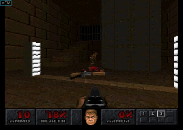 In-game screen of the game Final DOOM on Sony Playstation