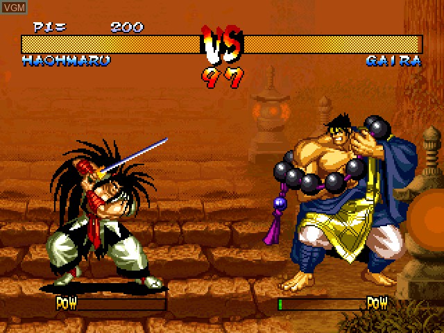 In-game screen of the game Samurai Shodown III - Blades of Blood on Sony Playstation