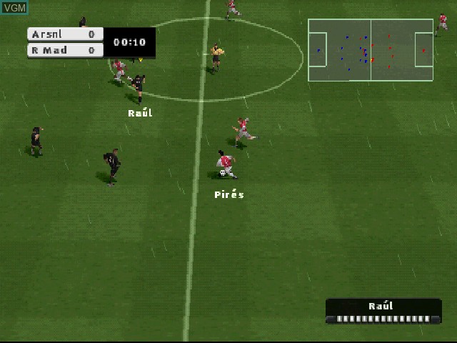 In-game screen of the game FIFA Football 2003 on Sony Playstation