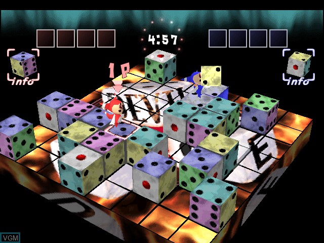 In-game screen of the game Devil Dice on Sony Playstation