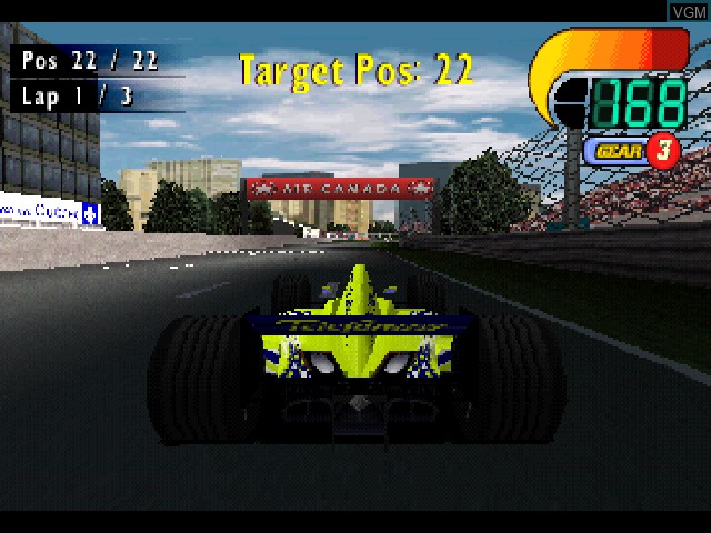 In-game screen of the game F1 World Grand Prix on Sony Playstation