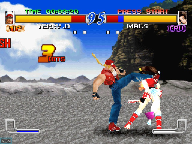 In-game screen of the game Fatal Fury - Wild Ambition on Sony Playstation