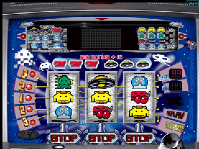 In-game screen of the game Hissatsu Pachi-Slot Station 5 on Sony Playstation