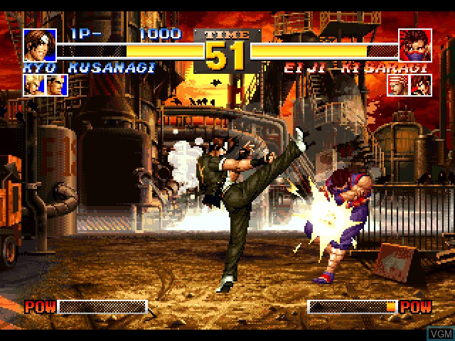 In-game screen of the game King of Fighters '95, The on Sony Playstation