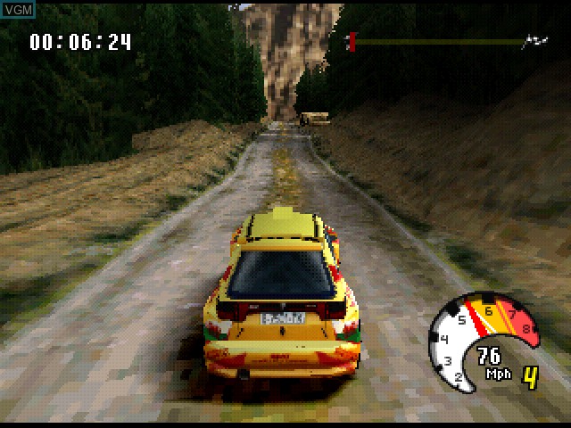 In-game screen of the game Mobil 1 Rally Championship on Sony Playstation