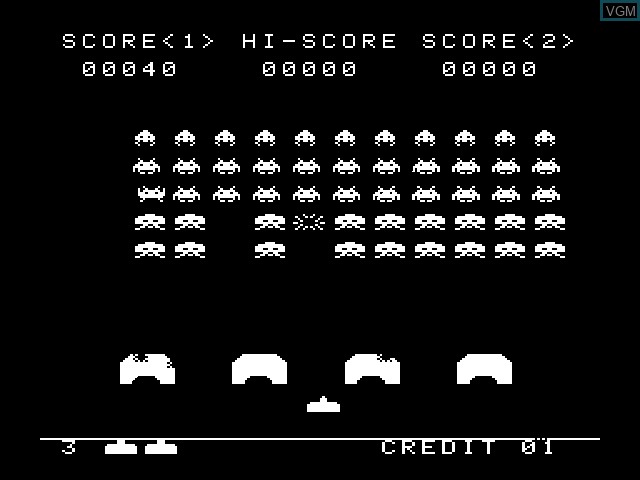 In-game screen of the game Simple 1500 Series Vol. 73 - The Invaders ~Space Invaders 1500~ on Sony Playstation