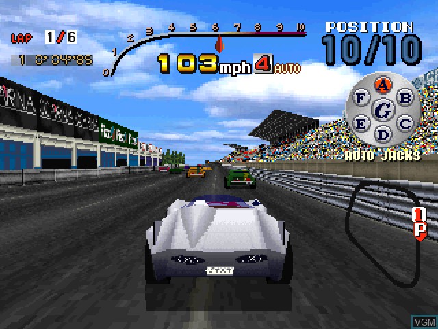 In-game screen of the game Speed Racer on Sony Playstation