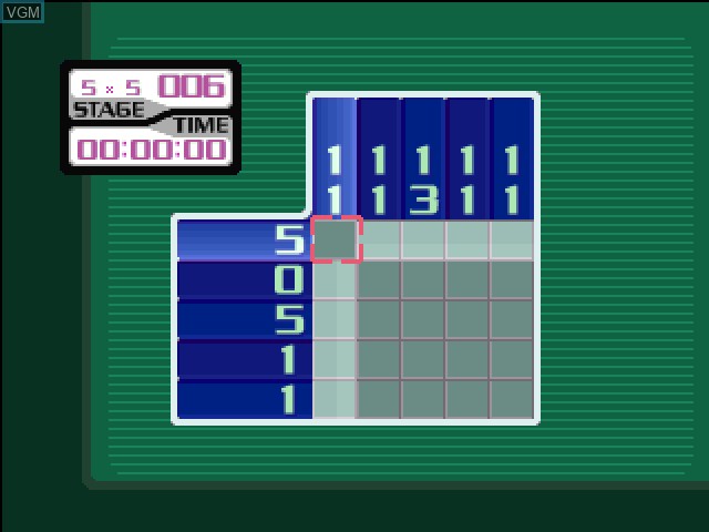 In-game screen of the game SuperLite 1500 Series - Oekaki Puzzle 3 on Sony Playstation