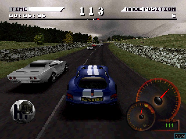 In-game screen of the game Test Drive 4 on Sony Playstation