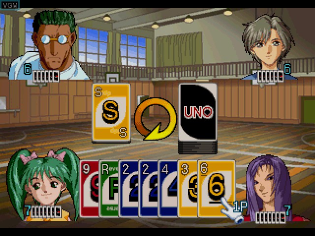 In-game screen of the game Uno on Sony Playstation