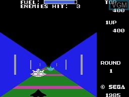 In-game screen of the game Zoom 909 on Sega SG-1000