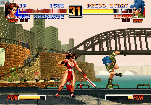 In-game screen of the game King of Fighters '96, The on Sega Saturn