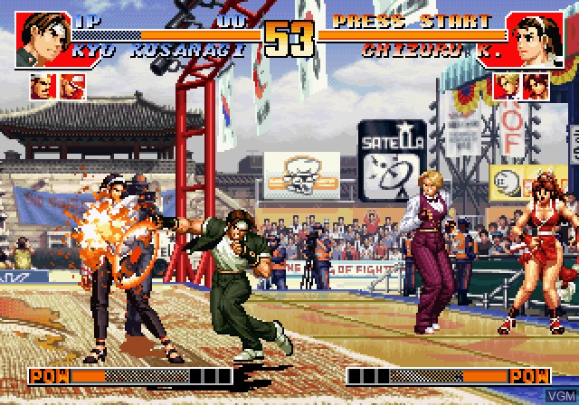 In-game screen of the game King of Fighters '97, The on Sega Saturn
