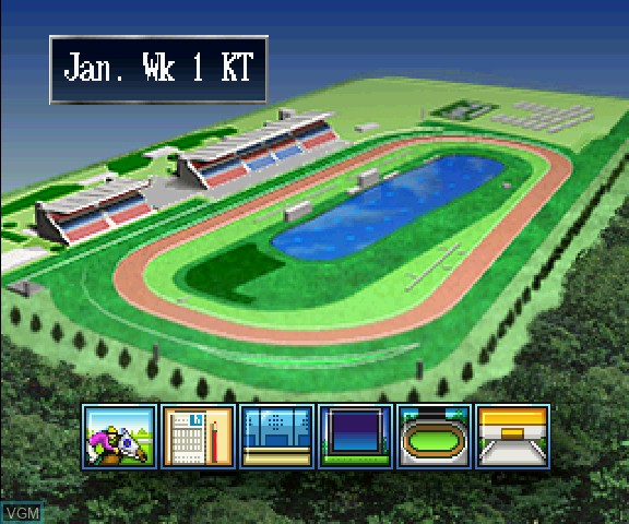 In-game screen of the game Winning Post on Sega Saturn