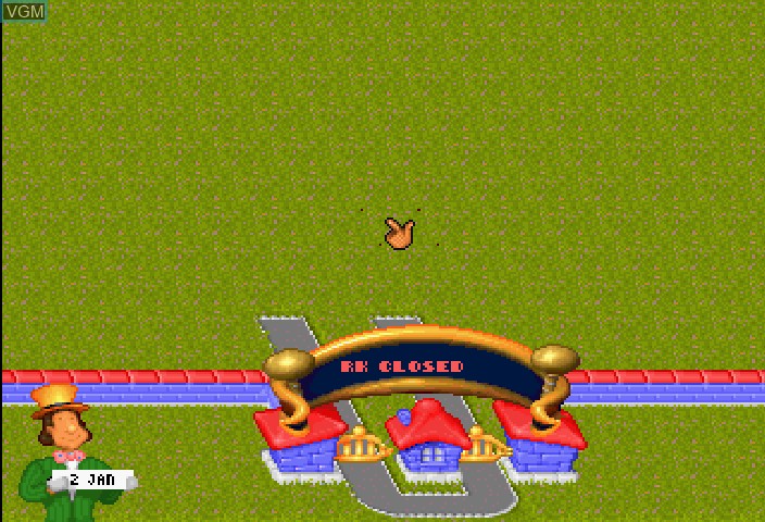 In-game screen of the game Theme Park on Sega Saturn