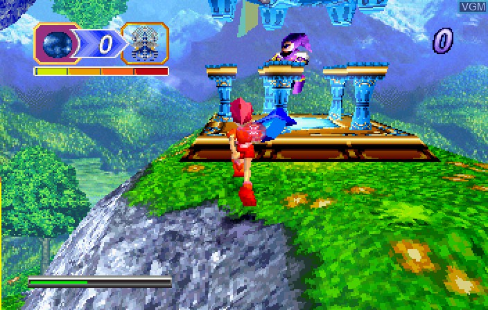 In-game screen of the game NiGHTS into Dreams... on Sega Saturn