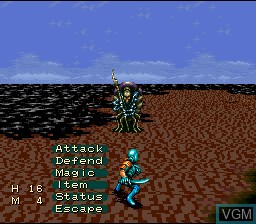 In-game screen of the game 7th Saga, The on Nintendo Super NES