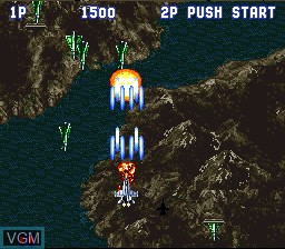 In-game screen of the game Aero Fighters on Nintendo Super NES
