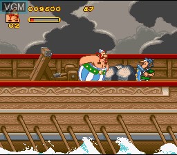 In-game screen of the game Asterix & Obelix on Nintendo Super NES