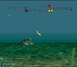 In-game screen of the game Bass Masters Classic on Nintendo Super NES