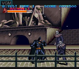 In-game screen of the game Batman Returns on Nintendo Super NES