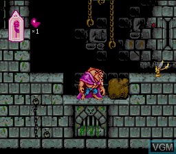 In-game screen of the game Beauty and the Beast on Nintendo Super NES