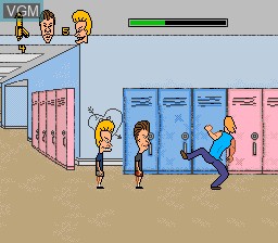 In-game screen of the game Beavis and Butt-head on Nintendo Super NES